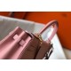 Replica Hermes Kelly 32cm Retourne Bag Pink Clemence 