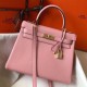 Replica Hermes Kelly 32cm Retourne Bag Pink Clemence 