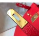 Replica Hermes Kelly 32cm Retourne Bag Red Clemence 