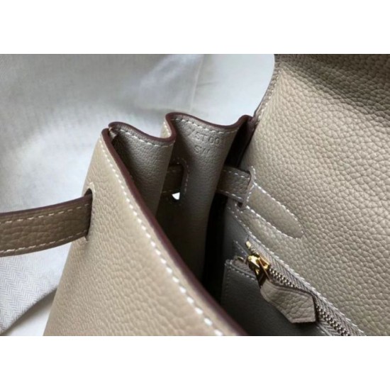 Replica Hermes Kelly 32cm Retourne Bag Tourterelle Clemence 