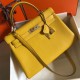 Replica Hermes Kelly 32cm Retourne Bag Soleil Clemence 