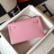 Fake Hermes Kelly Pochette Bag Mauve Sylvestre Epsom  Replica