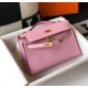 Fake Hermes Kelly Pochette Bag Mauve Sylvestre Epsom  Replica