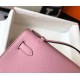 Fake Hermes Kelly Pochette Bag Mauve Sylvestre Epsom  Replica