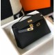 Replica Hermes Kelly Pochette Bag Black Epsom 