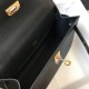 Replica Hermes Kelly Pochette Bag Black Epsom 