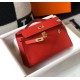 Fake Hermes Kelly Pochette Bag Red Epsom  Replica