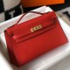 Fake Hermes Kelly Pochette Bag Red Epsom  Replica