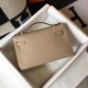 Replica Hermes Kelly Pochette Bag Gris Tourterelle Epsom 