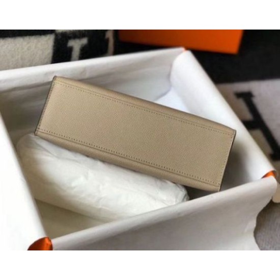 Replica Hermes Kelly Pochette Bag Gris Tourterelle Epsom 