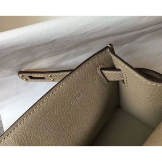 Replica Hermes Kelly Pochette Bag Gris Tourterelle Epsom 