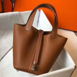 Replica Hermes Picotin Lock 18 Bag Gold Clemence 