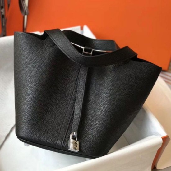 Replica Hermes Picotin Lock 18 Bag Black Clemence 