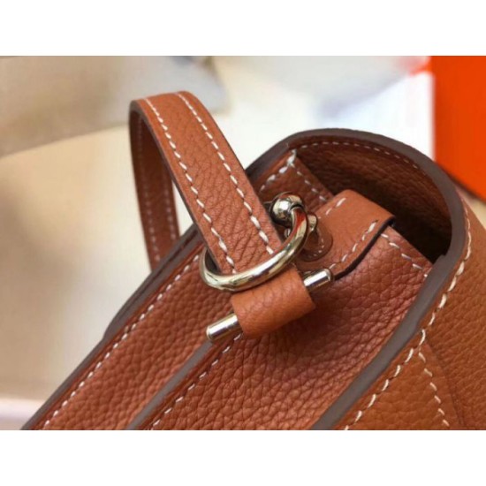 Fake Hermes Sac Roulis Mini Bag Gold Evercolor Calfskin Replica