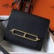 Replica Hermes Sac Roulis Mini Bag Black Evercolor Calfskin