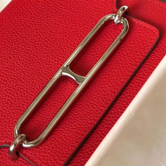 Replica Hermes Sac Roulis Mini Bag Red Evercolor Calfskin