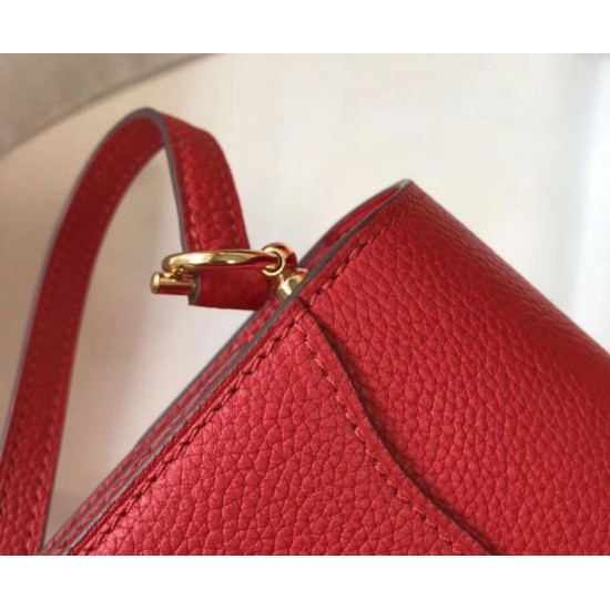Replica Hermes Sac Roulis Mini Bag Red Evercolor Calfskin