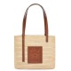 Replica Loewe Small Square Basket Bag Raffia and Brown Calfskin Replica Loewe Small Square Basket Bag Raffia and Brown Calfskin