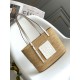 Replica Loewe Small Square Basket Bag Raffia and White Calfskin Replica Loewe Small Square Basket Bag Raffia and White Calfskin