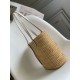 Replica Loewe Small Square Basket Bag Raffia and White Calfskin Replica Loewe Small Square Basket Bag Raffia and White Calfskin