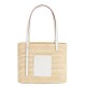 Replica Loewe Small Square Basket Bag Raffia and White Calfskin Replica Loewe Small Square Basket Bag Raffia and White Calfskin
