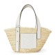 Fake Loewe Small Basket Bag Raffia and White Calfskin Replica Replica Loewe Small Basket Bag Raffia and White Calfskin