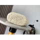 Replica Loewe Small Anagram Basket Bag Iraca Palm and Black Calfskin