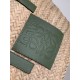 Replica Loewe Medium Basket Bag Raffia and Rosemary Calfskin