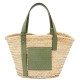 Replica Loewe Medium Basket Bag Raffia and Rosemary Calfskin