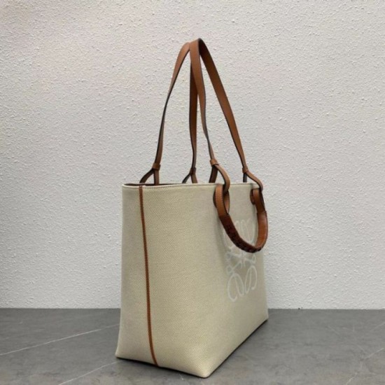 Fake Loewe Anagram Medium Tote Bag Jacquard and Calfskin Replica
