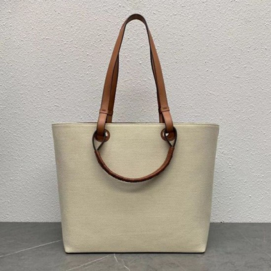 Fake Loewe Anagram Medium Tote Bag Jacquard and Calfskin Replica