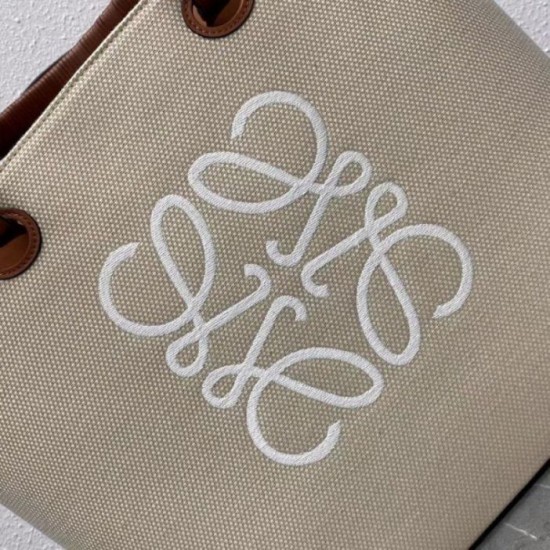 Fake Loewe Anagram Medium Tote Bag Jacquard and Calfskin Replica
