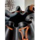 Fake Loewe Small Balloon Bucket Bag Black/Tan Calfskin Replica