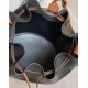 Fake Loewe Small Balloon Bucket Bag Black/Tan Calfskin Replica