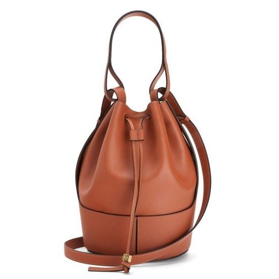 Replica Loewe Medium Balloon Bucket Bag Camel Calfskin