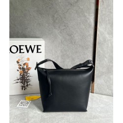 Replica Loewe Cubi Small Bag Black Calfskin and Jacquard