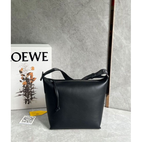 Replica Loewe Cubi Small Bag Black Calfskin and Jacquard
