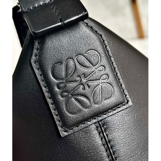 Replica Loewe Cubi Small Bag Black Calfskin and Jacquard