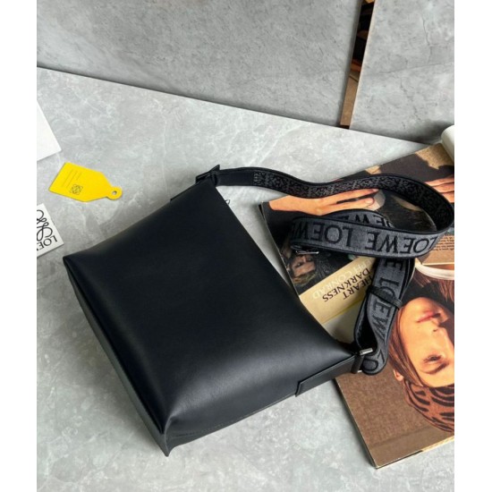 Replica Loewe Cubi Small Bag Black Calfskin and Jacquard