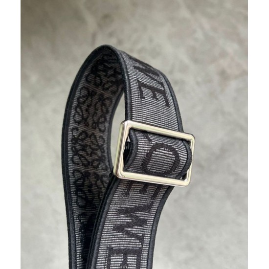 Replica Loewe Cubi Small Bag Black Calfskin and Jacquard