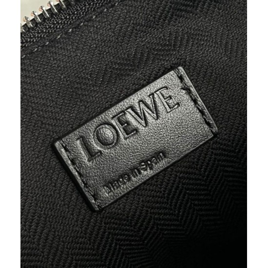 Replica Loewe Cubi Small Bag Black Calfskin and Jacquard