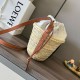 Replica Loewe Drawstring Bucket Bag Palm Leaf and Brown Calfskin Fake Loewe Drawstring Bucket Bag Palm Leaf and Brown Calfskin Replica