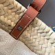 Replica Loewe Drawstring Bucket Bag Palm Leaf and Brown Calfskin Fake Loewe Drawstring Bucket Bag Palm Leaf and Brown Calfskin Replica