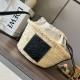 Replica Loewe Drawstring Bucket Bag Palm Leaf and Black Calfskin Replica Loewe Drawstring Bucket Bag Palm Leaf and Black Calfskin