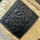 Replica Loewe Drawstring Bucket Bag Palm Leaf and Black Calfskin Replica Loewe Drawstring Bucket Bag Palm Leaf and Black Calfskin