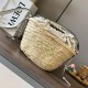 Fake Loewe Drawstring Bucket Bag Palm Leaf and White Calfskin Replica Replica Loewe Drawstring Bucket Bag Palm Leaf and White Calfskin