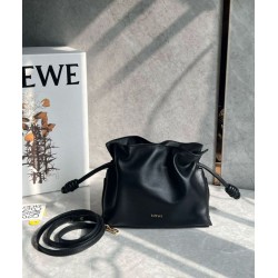 Replica Loewe Mini Flamenco Clutch Bag Black Nappa Calfskin