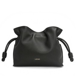 Replica Loewe Mini Flamenco Clutch Bag Black Nappa Calfskin