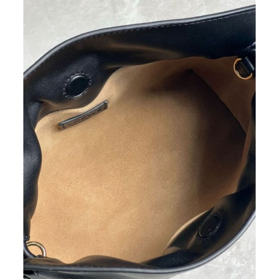 Replica Loewe Mini Flamenco Clutch Bag Black Nappa Calfskin