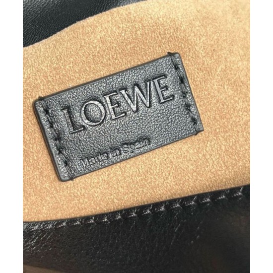 Replica Loewe Mini Flamenco Clutch Bag Black Nappa Calfskin